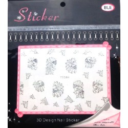 Tatuaje adezive 3D TY064-silver Tatuaje unghii adezive